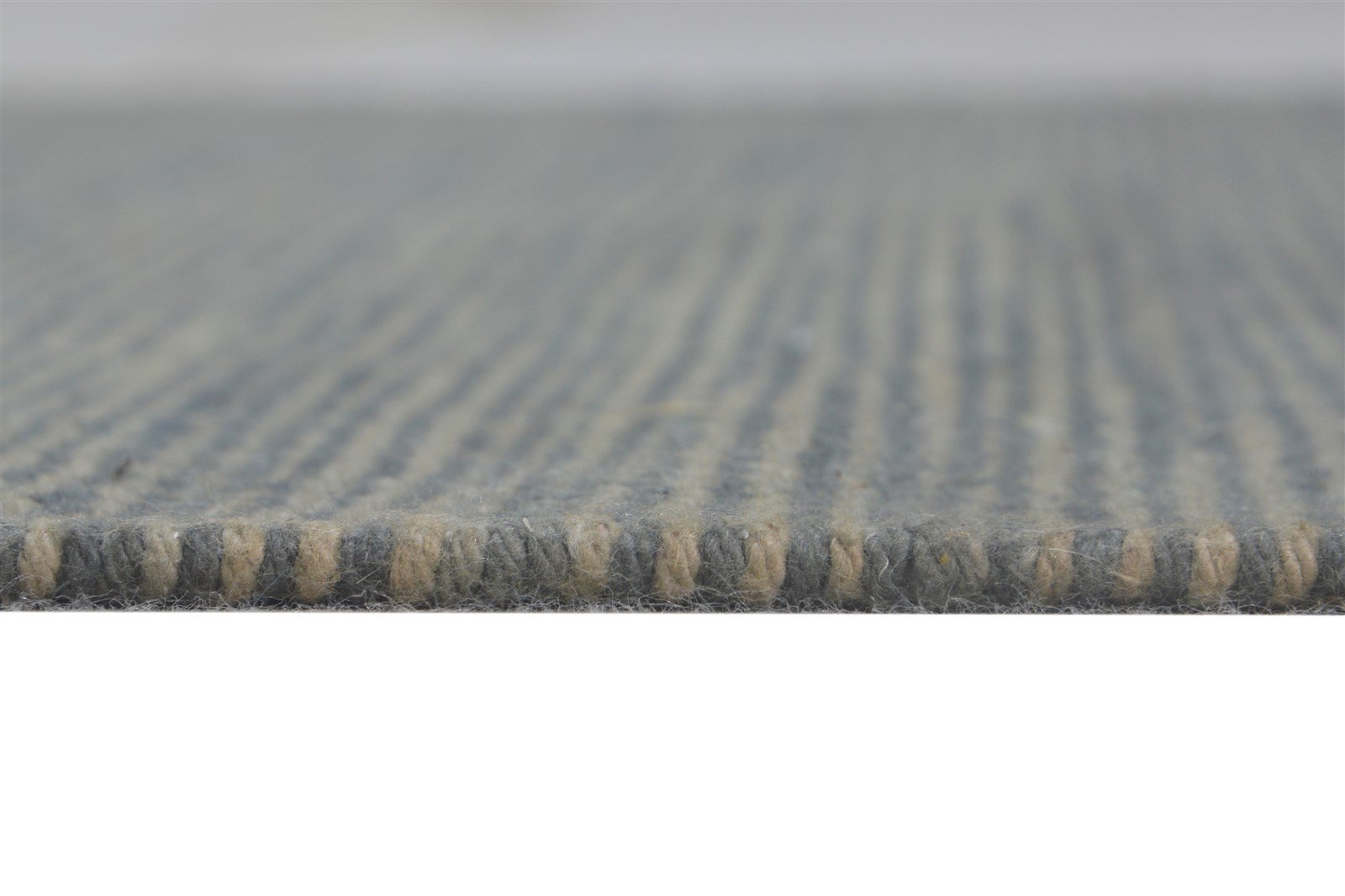 Dhurrie Grey Wool Rug 3' X 5' Modern Scandinavian Solid Small Carpet 7865168560277