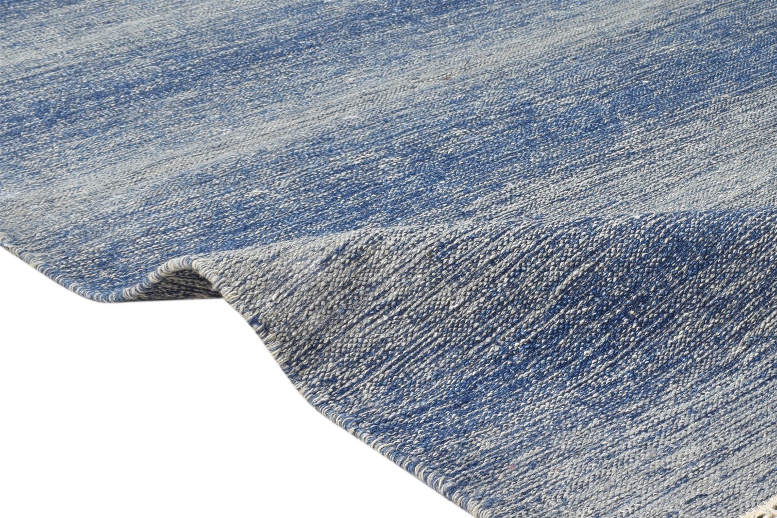 Dhurrie Grey Wool Rug 3' X 5' Modern Scandinavian Striped Room Size Carpet 7865169510549
