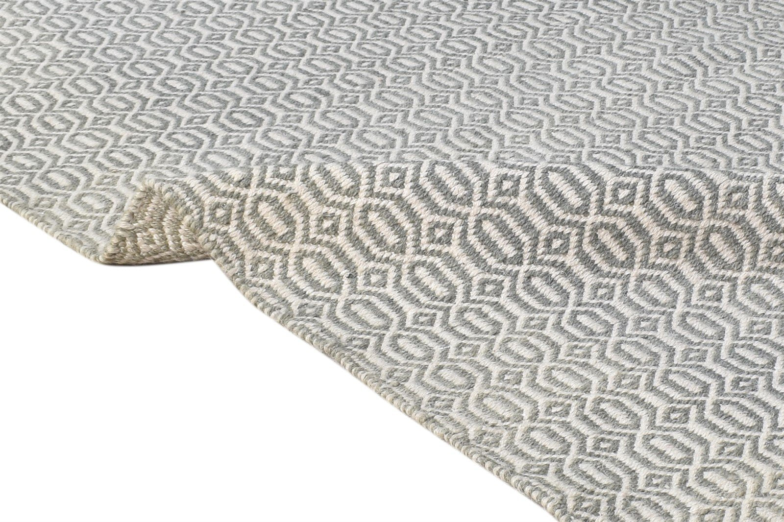 Dhurrie Grey Wool Rug 3' X 8' Modern Scandinavian Nordic Small Runner 7865197658261