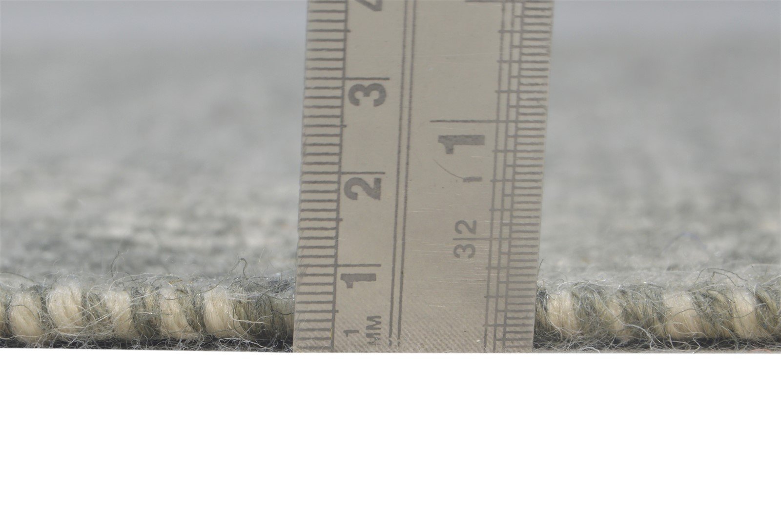 Dhurrie Grey Wool Rug 3' X 8' Modern Scandinavian Nordic Small Runner 7865197658261