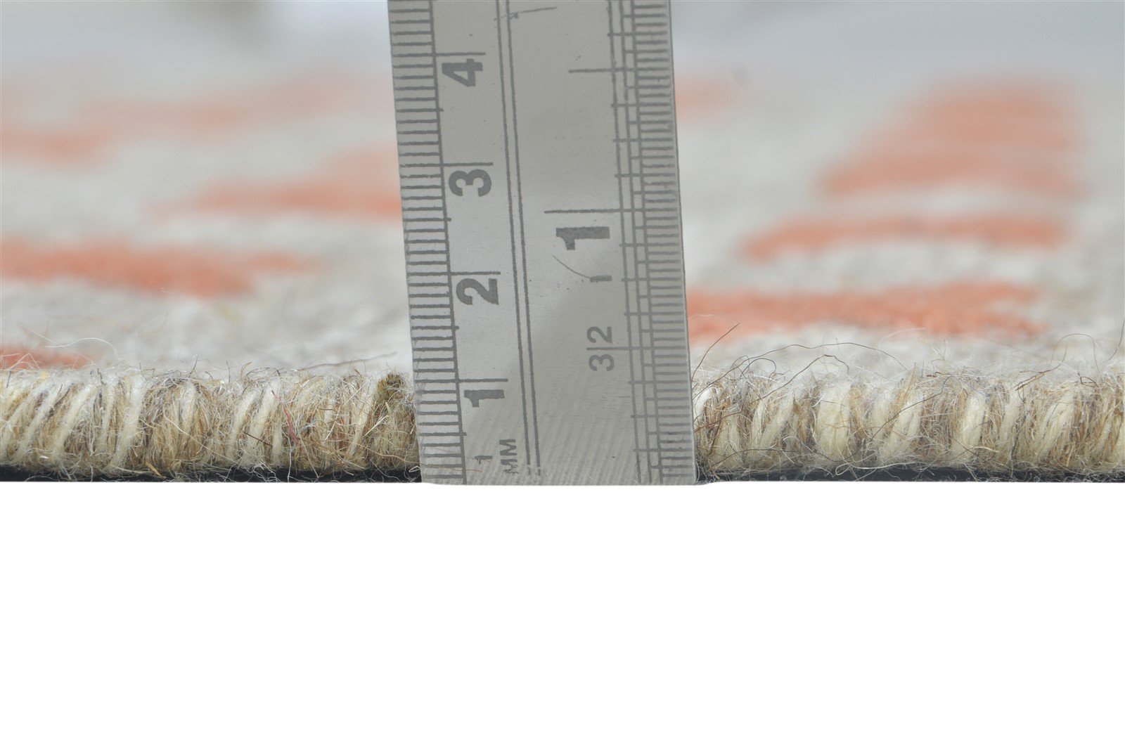 Dhurrie Grey Wool Rug 4' X 5' Modern French Abstract Room Size Carpet 7864989450389