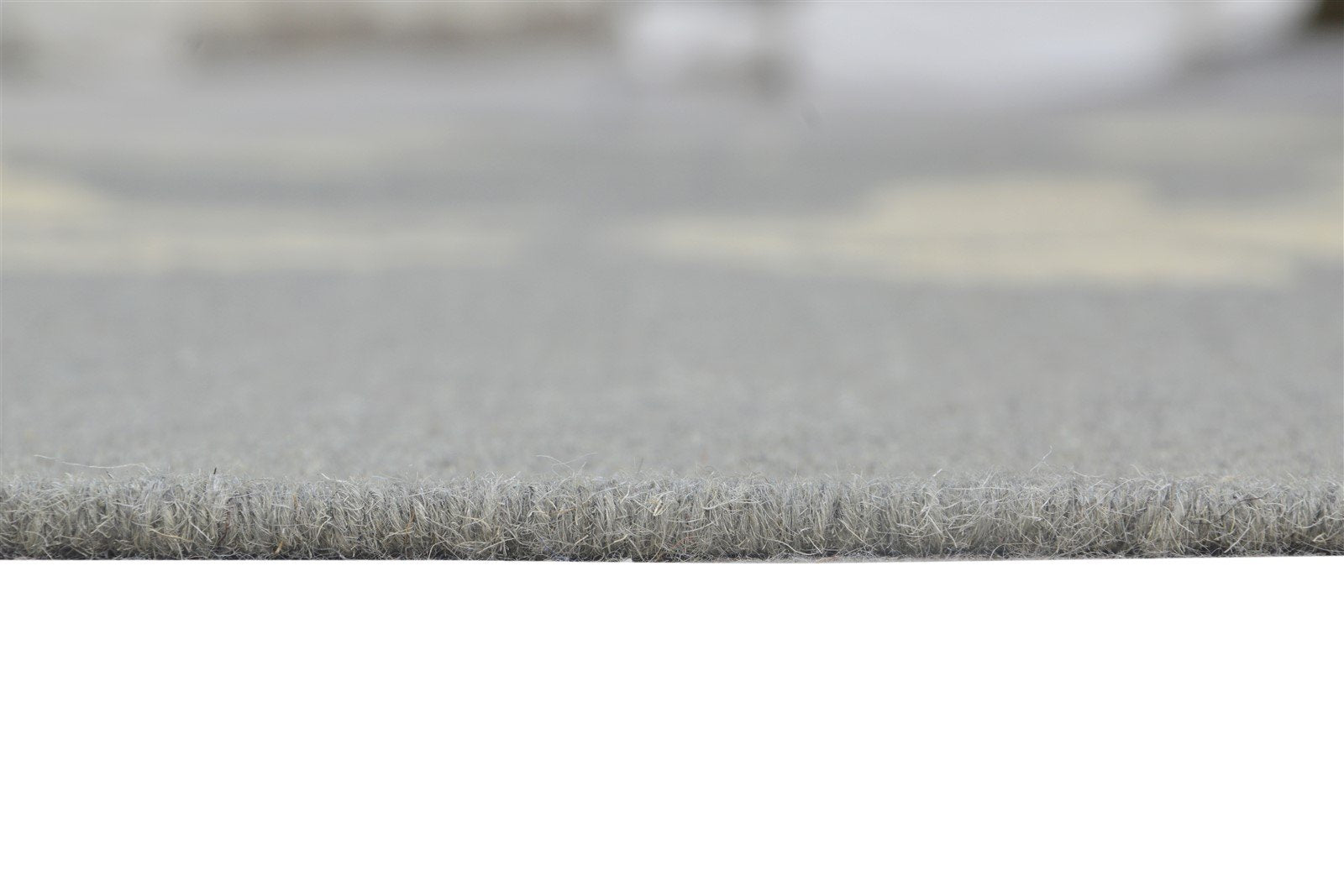 Dhurrie Grey Wool Rug 5' X 4' Modern European Damask Room Size Carpet 7864674123925