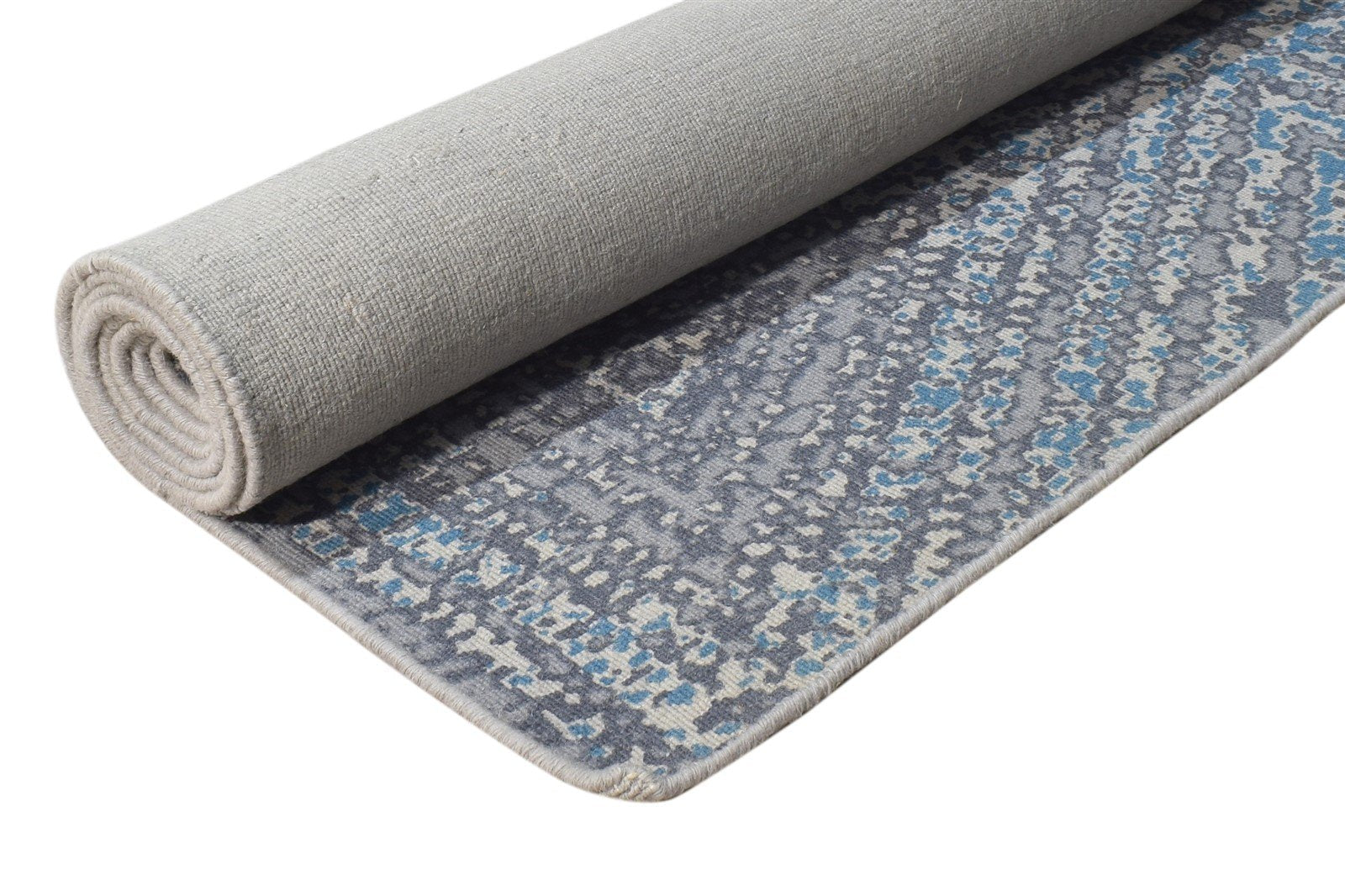 Dhurrie Grey Wool Rug 5' X 8' Modern American Geometric Room Size Carpet 7865169936533