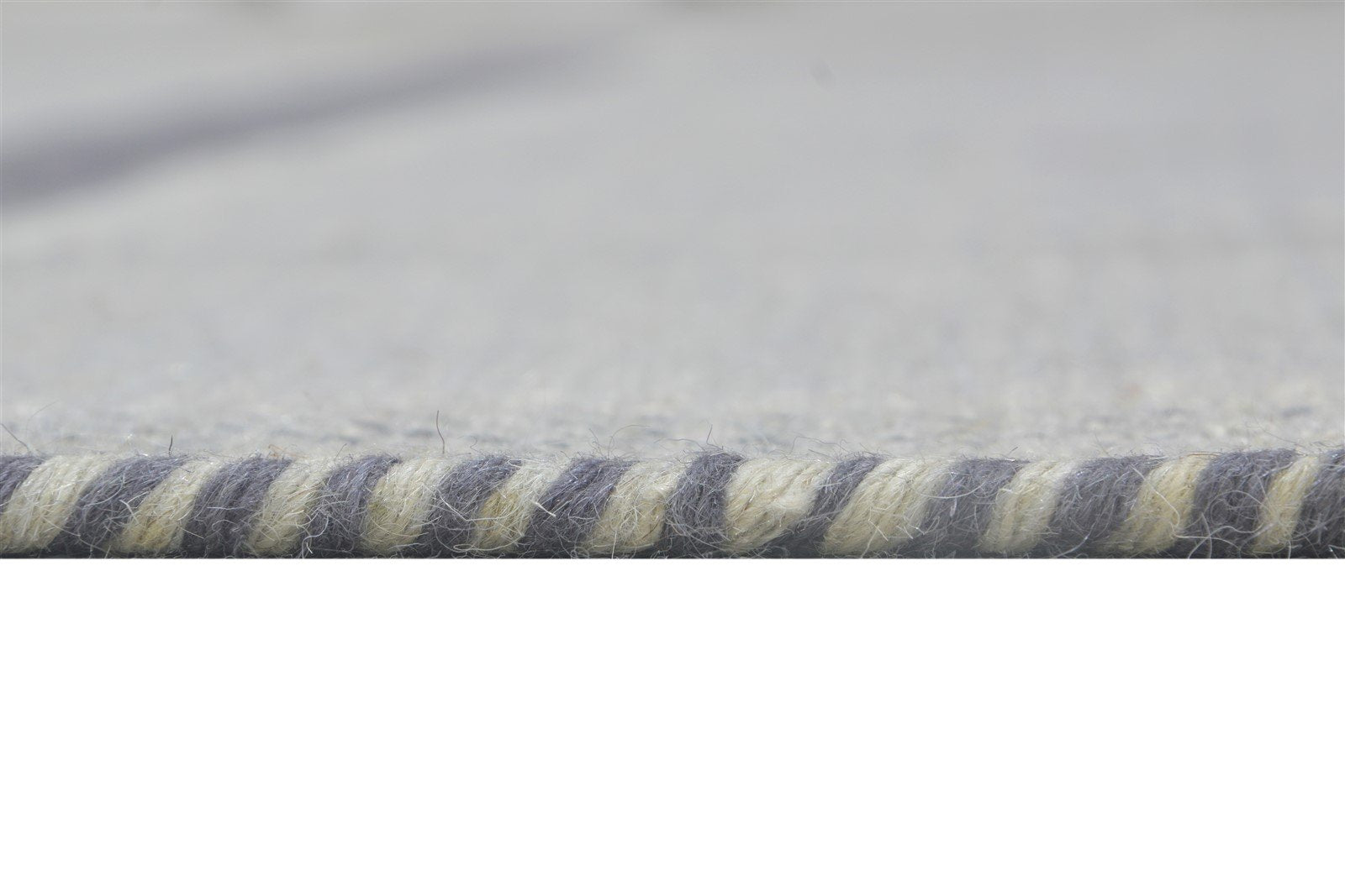 Dhurrie Grey Wool Rug 5' X 8' Modern Scandinavian Plaids Room Size Carpet 7864165138581