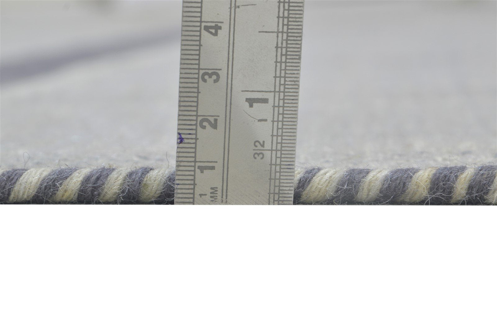 Dhurrie Grey Wool Rug 5' X 8' Modern Scandinavian Plaids Room Size Carpet 7864165138581