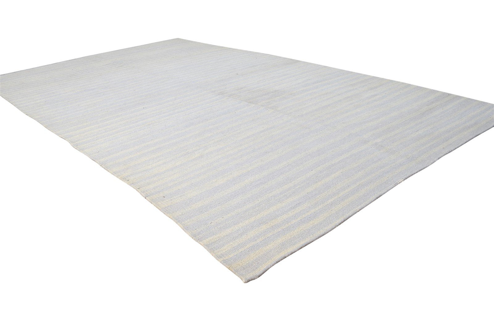 Dhurrie Grey Wool Rug 5' X 8' Modern Scandinavian Striped Room Size Carpet 7865143132309