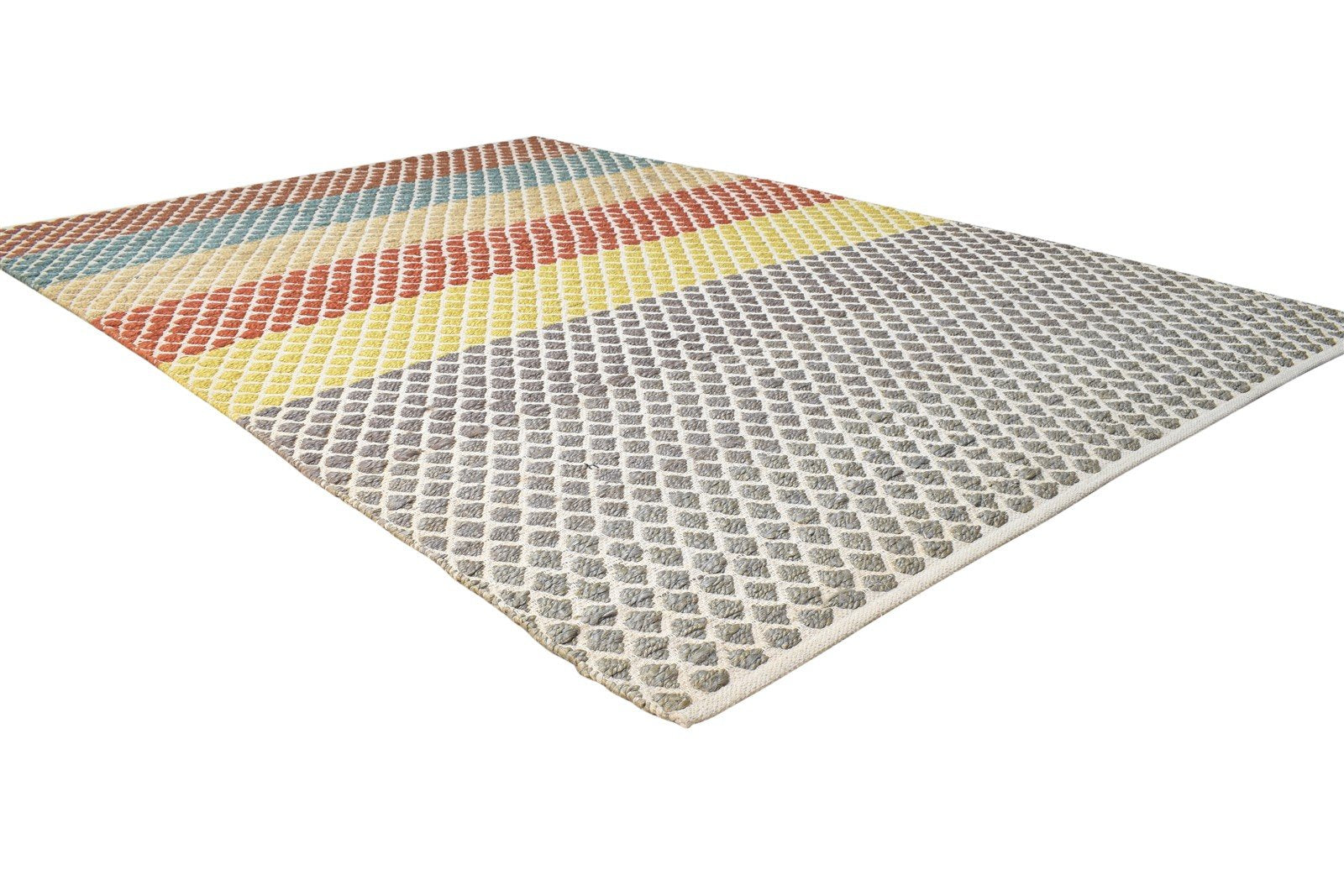 Dhurrie Multi Color Jute Rug 5' X 8' Modern Bohemian Chevron Room Size Carpet 7864480268437
