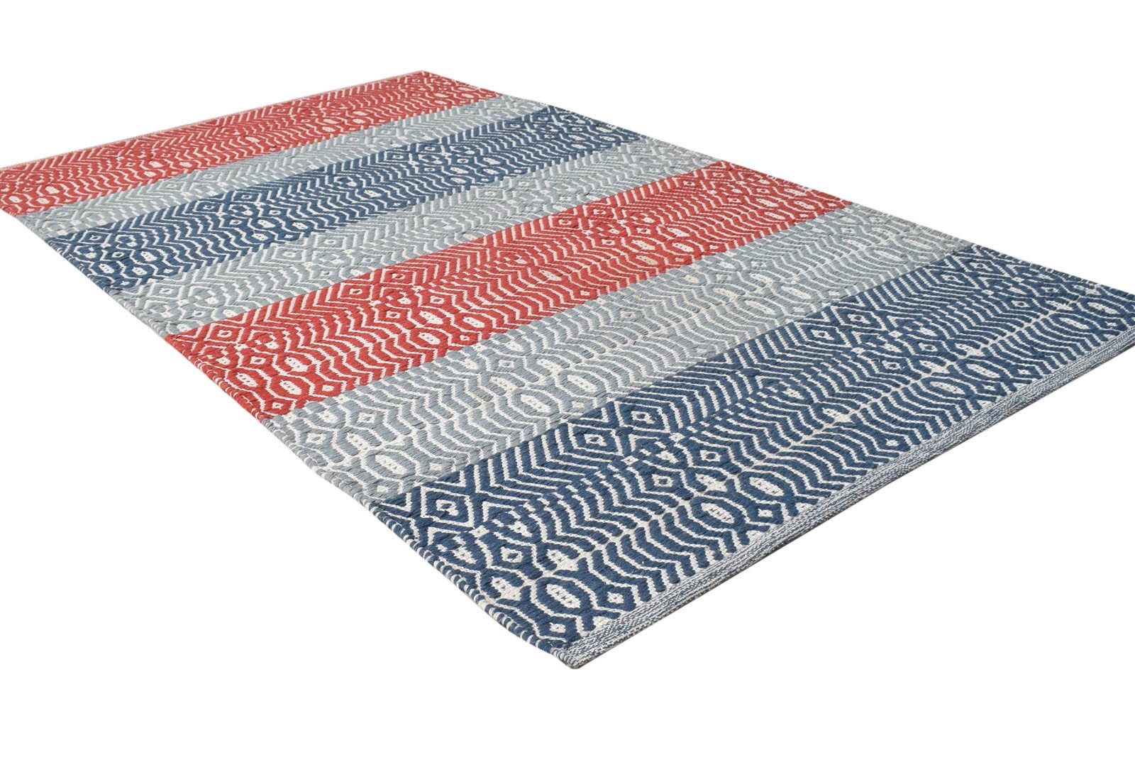 Dhurrie Multi Color Wool Rug 3' X 5' Modern Moroccan Trellis Small Carpet 7864669470869
