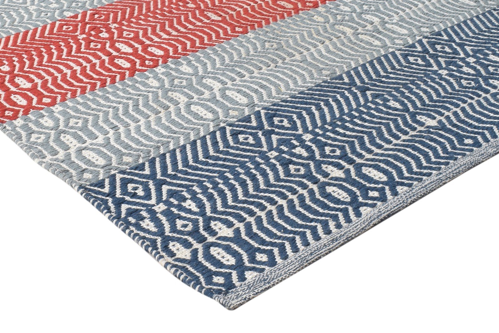 Dhurrie Multi Color Wool Rug 3' X 5' Modern Moroccan Trellis Small Carpet 7864669470869
