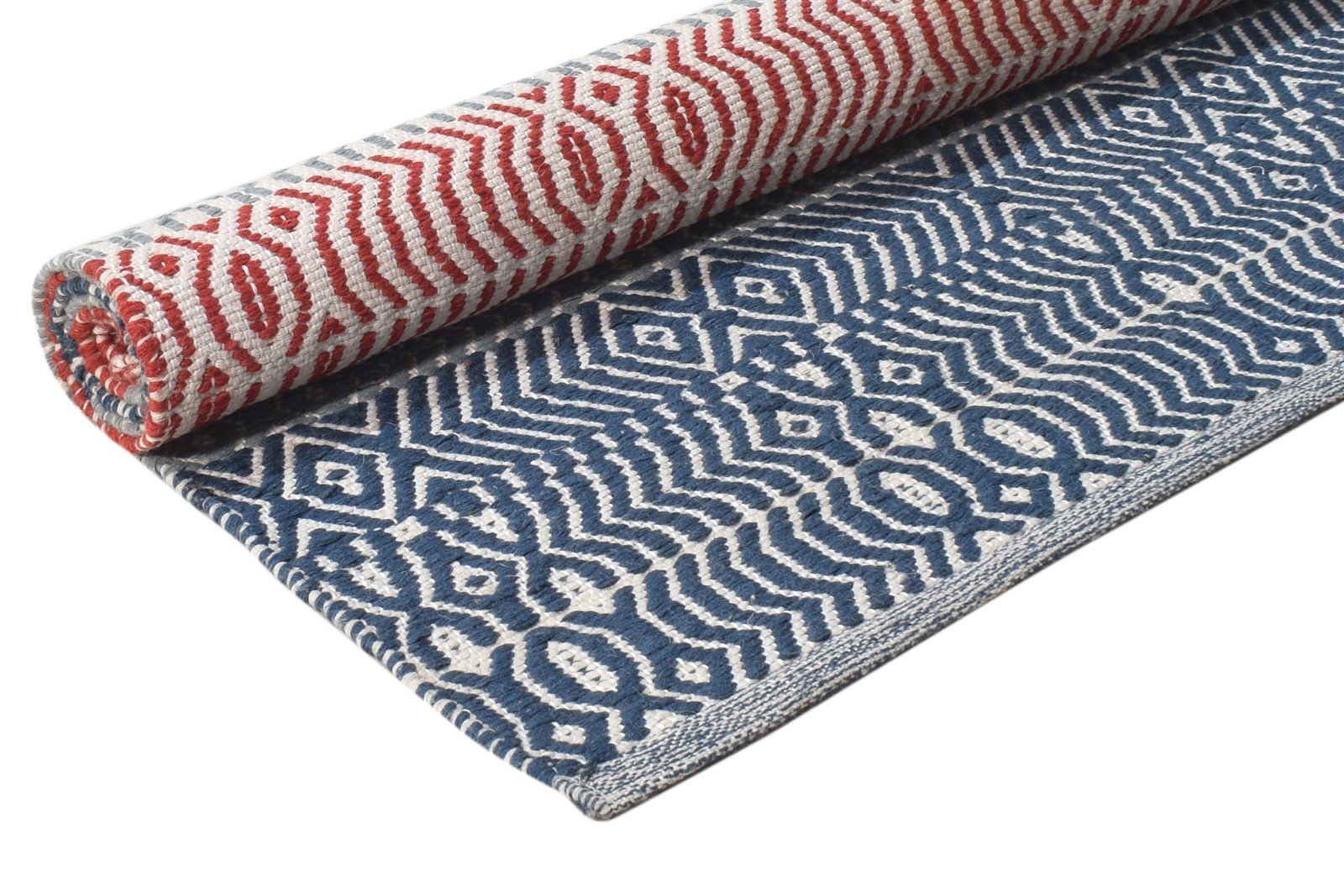 Dhurrie Multi Color Wool Rug 3' X 5' Modern Moroccan Trellis Small Carpet 7864669470869