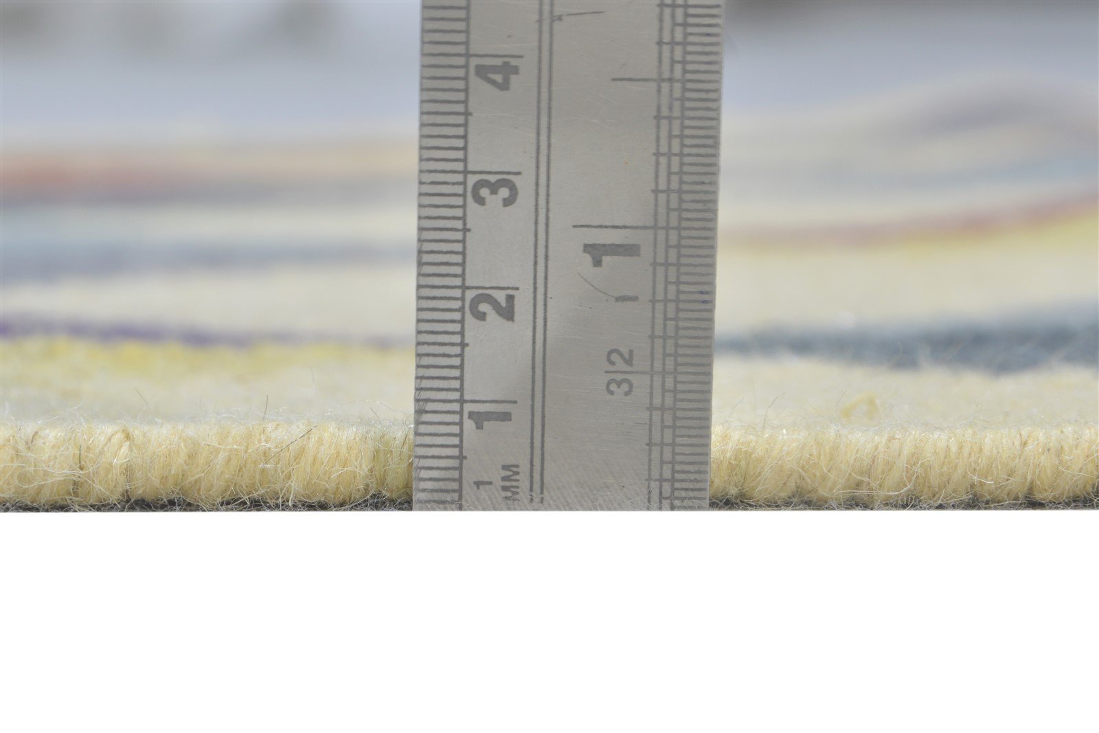 Dhurrie Multi Color Wool Rug 3' X 5' Modern Scandinavian Triangles Small Carpet 7865121833109