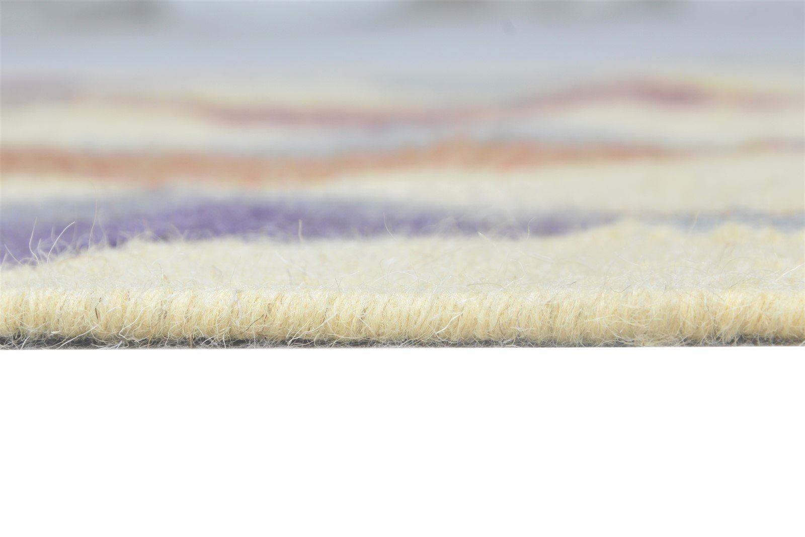 Dhurrie Multi Color Wool Rug 3' X 5' Modern Scandinavian Triangles Small Carpet 7865122357397