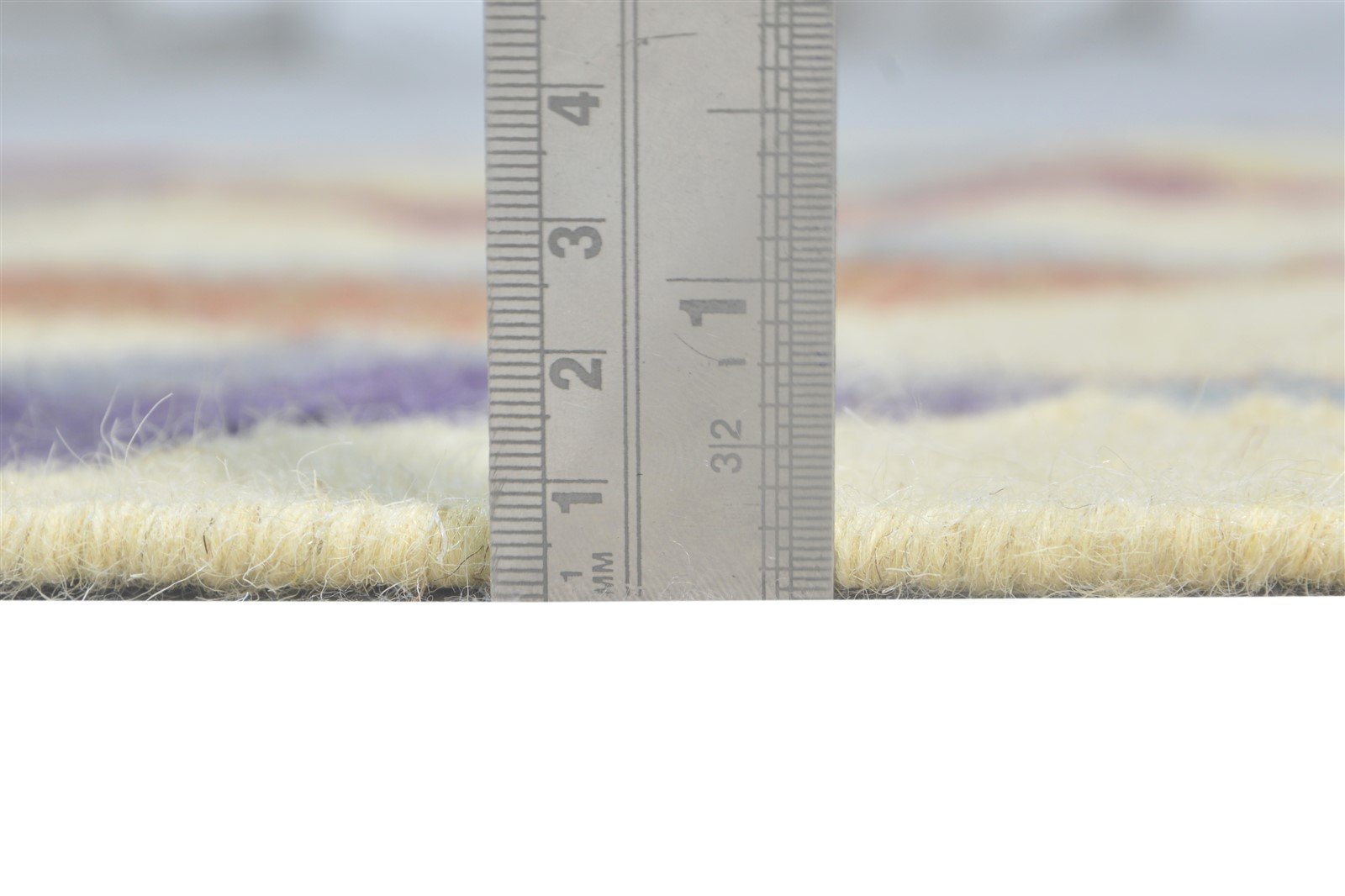 Dhurrie Multi Color Wool Rug 3' X 5' Modern Scandinavian Triangles Small Carpet 7865122357397