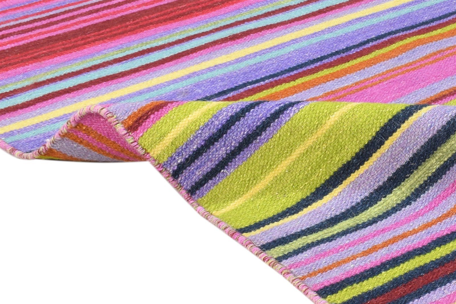 Dhurrie Multi Color Wool Rug 4X6 Southwestern American Tribal Room Size Carpet 7865001345173