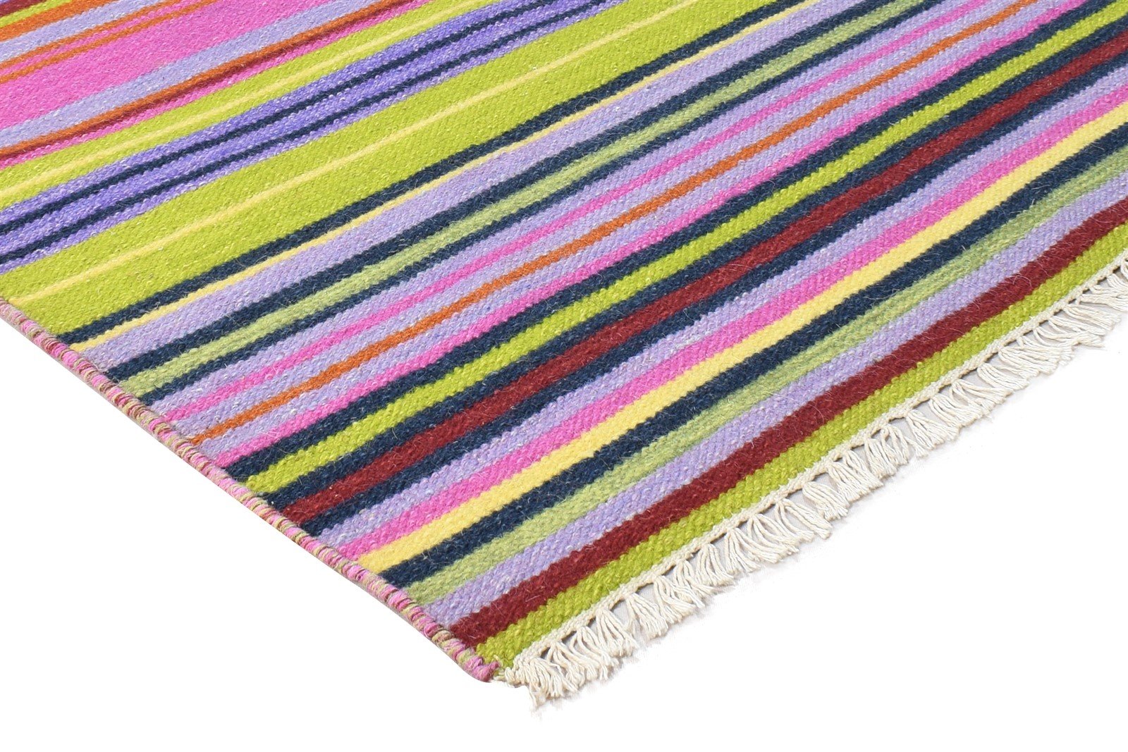 Dhurrie Multi Color Wool Rug 4X6 Southwestern American Tribal Room Size Carpet 7865001345173