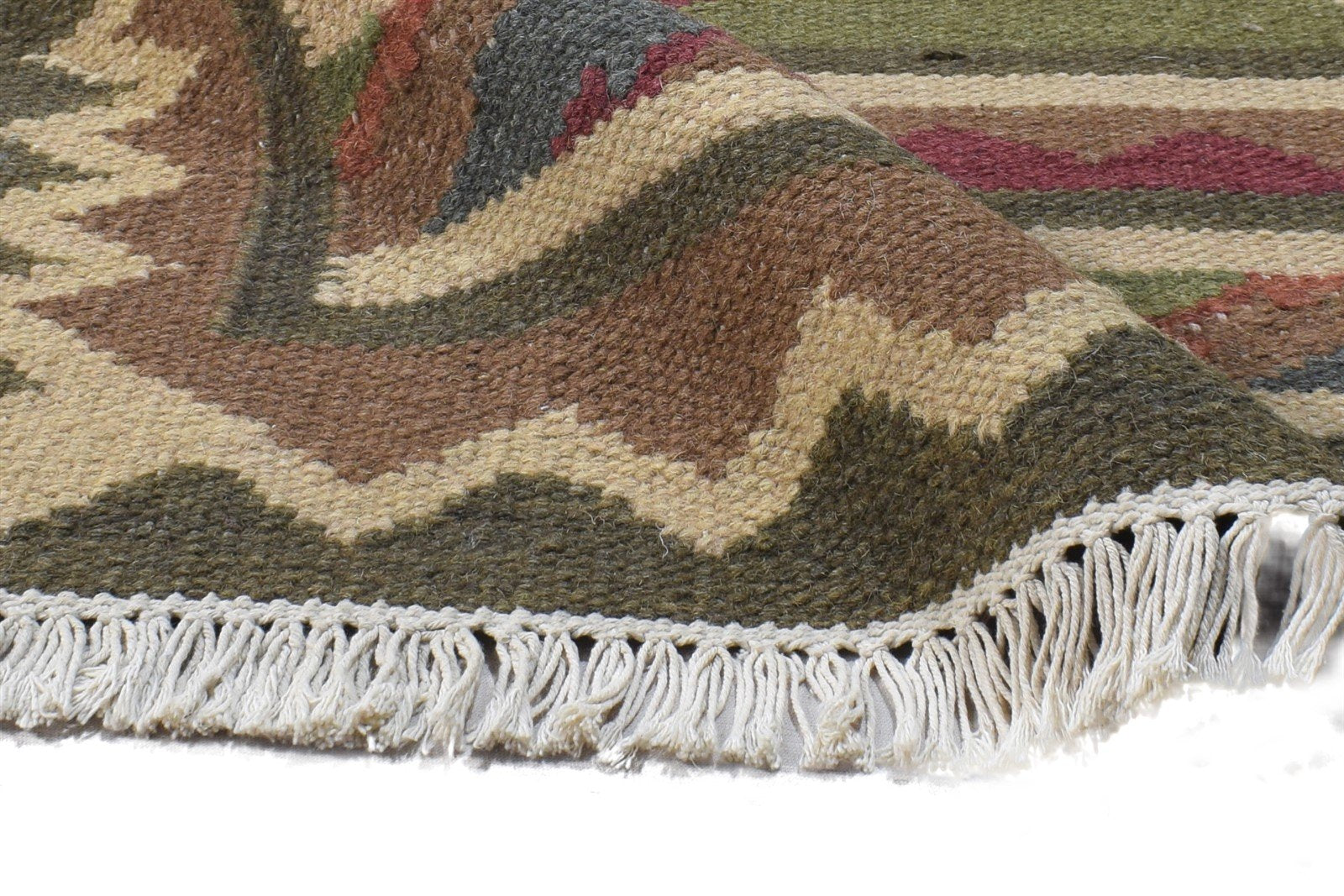 Dhurrie Multi Wool Rug 3' X 5' Persian Oriental Southwestern Room Size Carpet 7864991383701