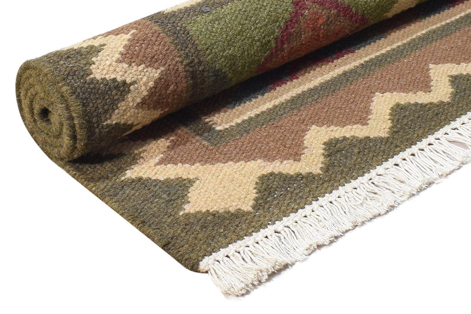 Dhurrie Multi Wool Rug 3' X 5' Persian Oriental Southwestern Room Size Carpet 7864991383701