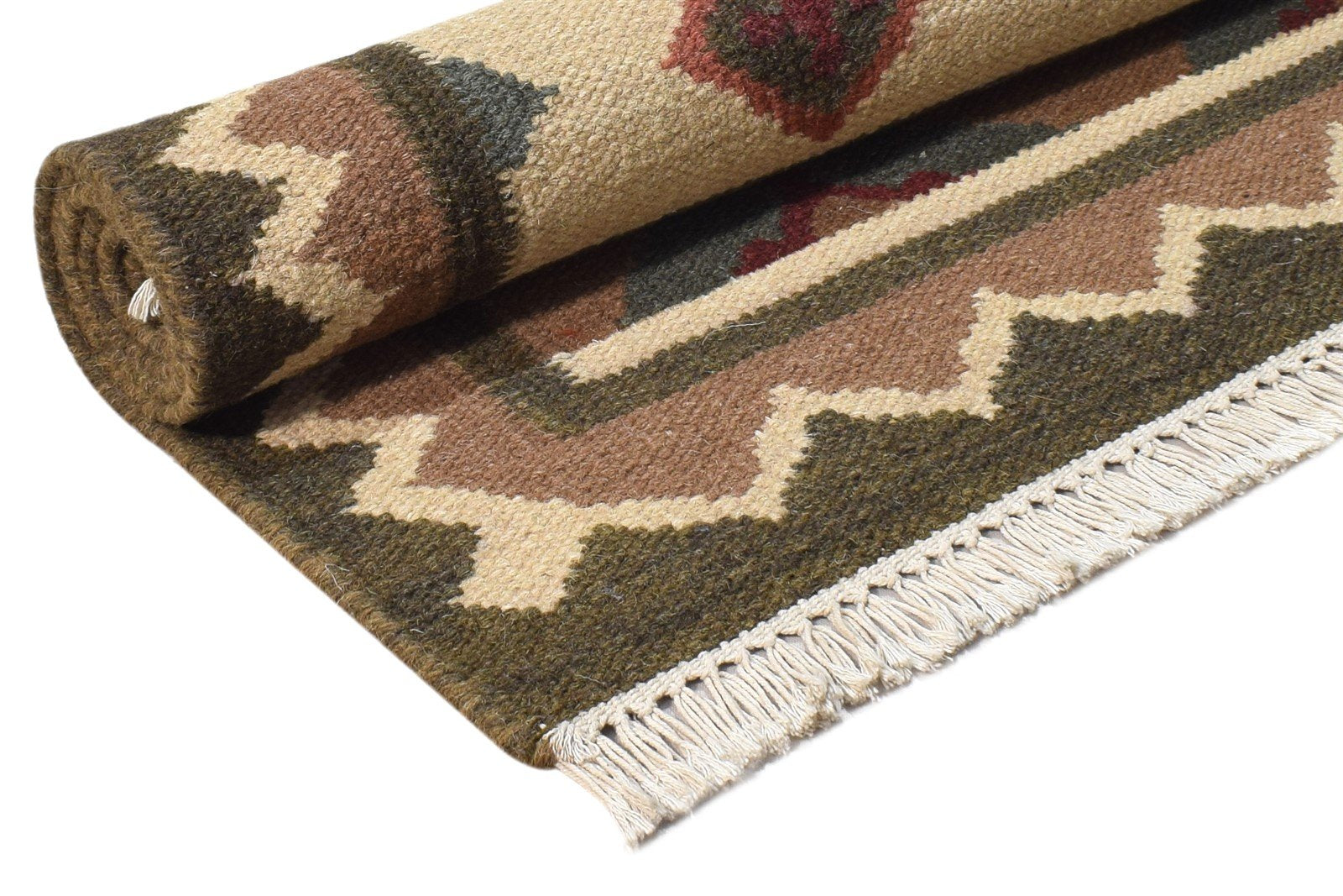 Dhurrie Multi Wool Rug 3' X 5' Persian Southwestern Oriental Room Size Carpet 7864986697877