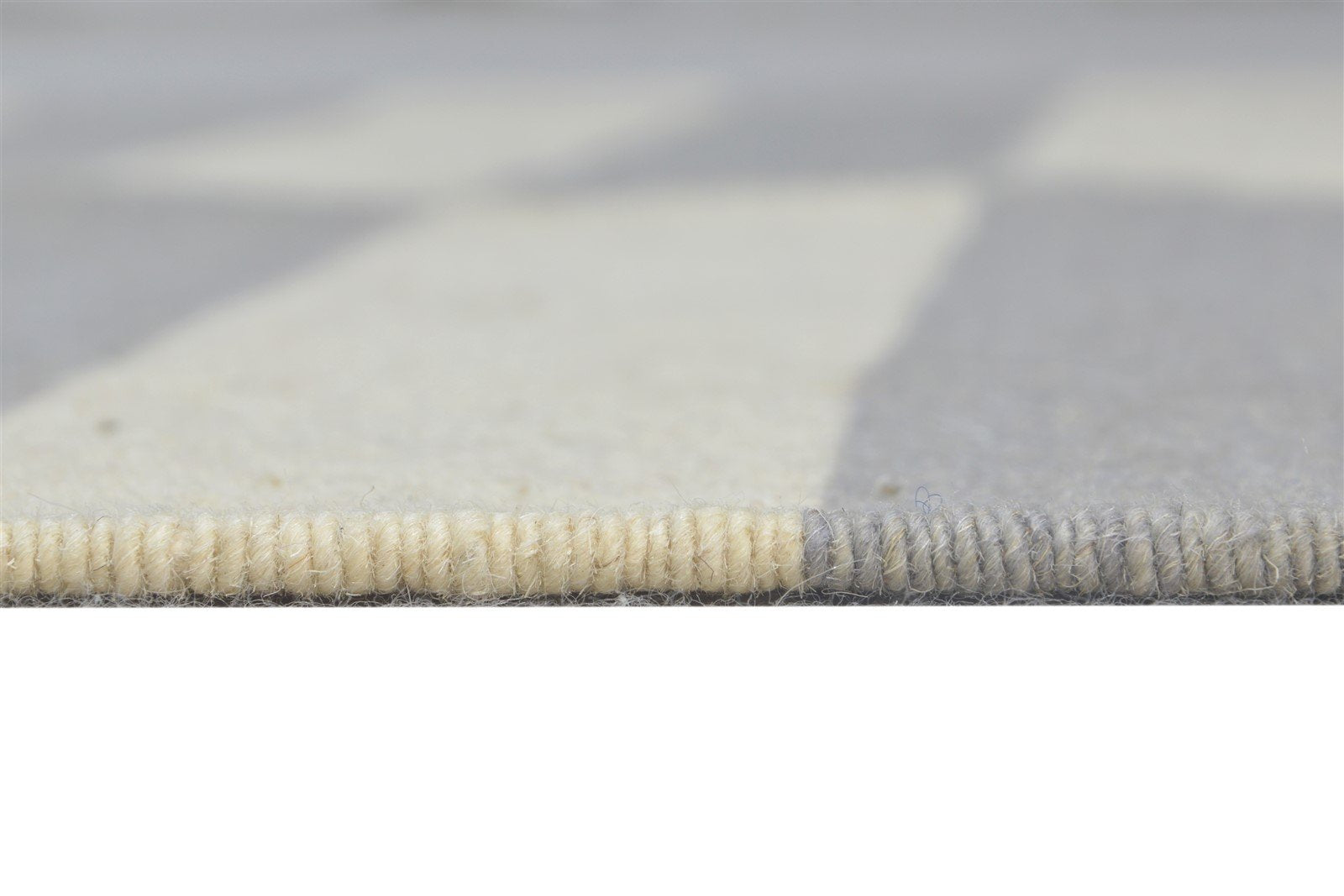 Dhurrie Off-White Wool Rug 3' X 5' Modern Scandinavian Nordic Room Size Carpet 7865197396117