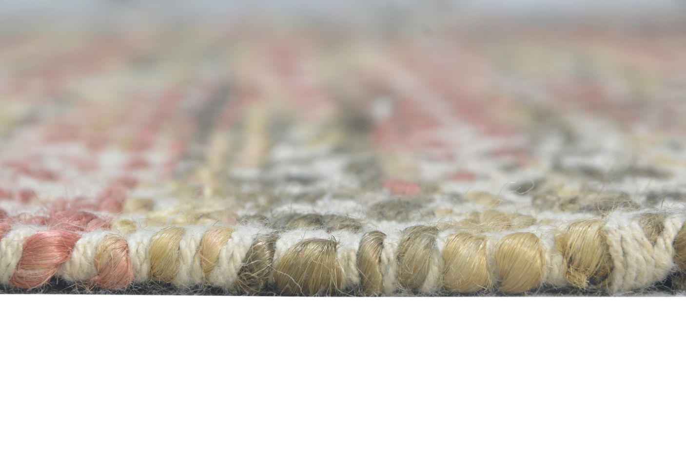 Dhurrie Off-White Wool Rug 5' X 7' Modern Scandinavian Chevron Room Size Carpet 7865051742357