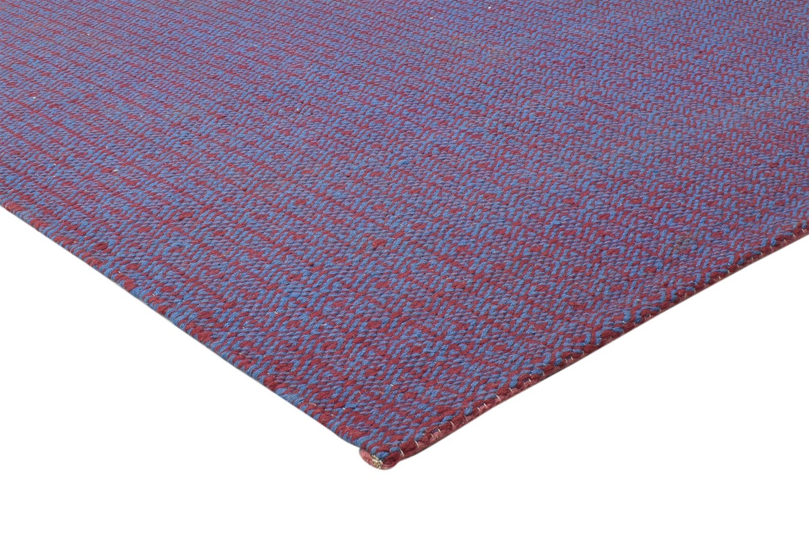 Karola Dhurrie Purple Wool Rug 5' X 8' Modern Bohemian Trellis 7864486232213