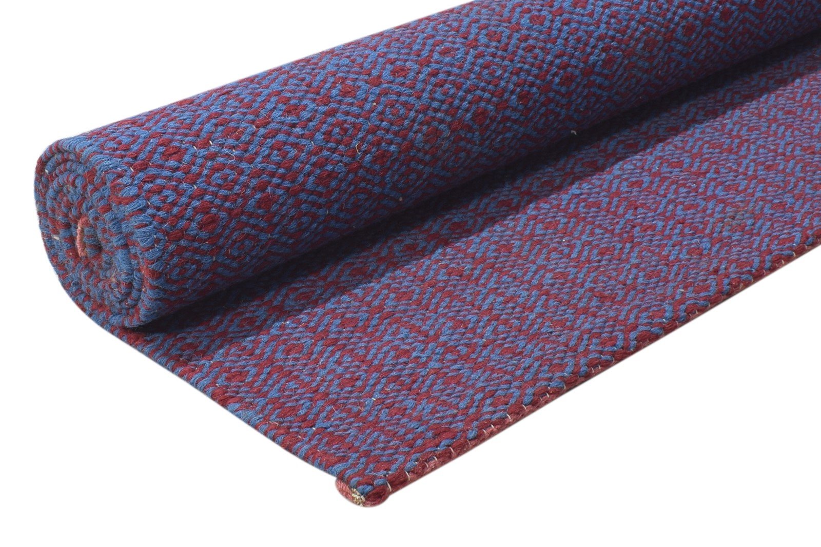 Karola Dhurrie Purple Wool Rug 5' X 8' Modern Bohemian Trellis 7864486232213