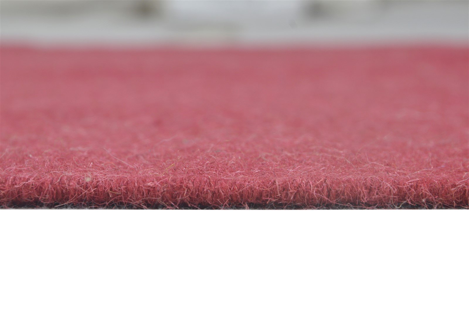 Dhurrie Red Wool Rug 4' X 7' Modern Scandinavian Solid Room Size Carpet 7865166463125