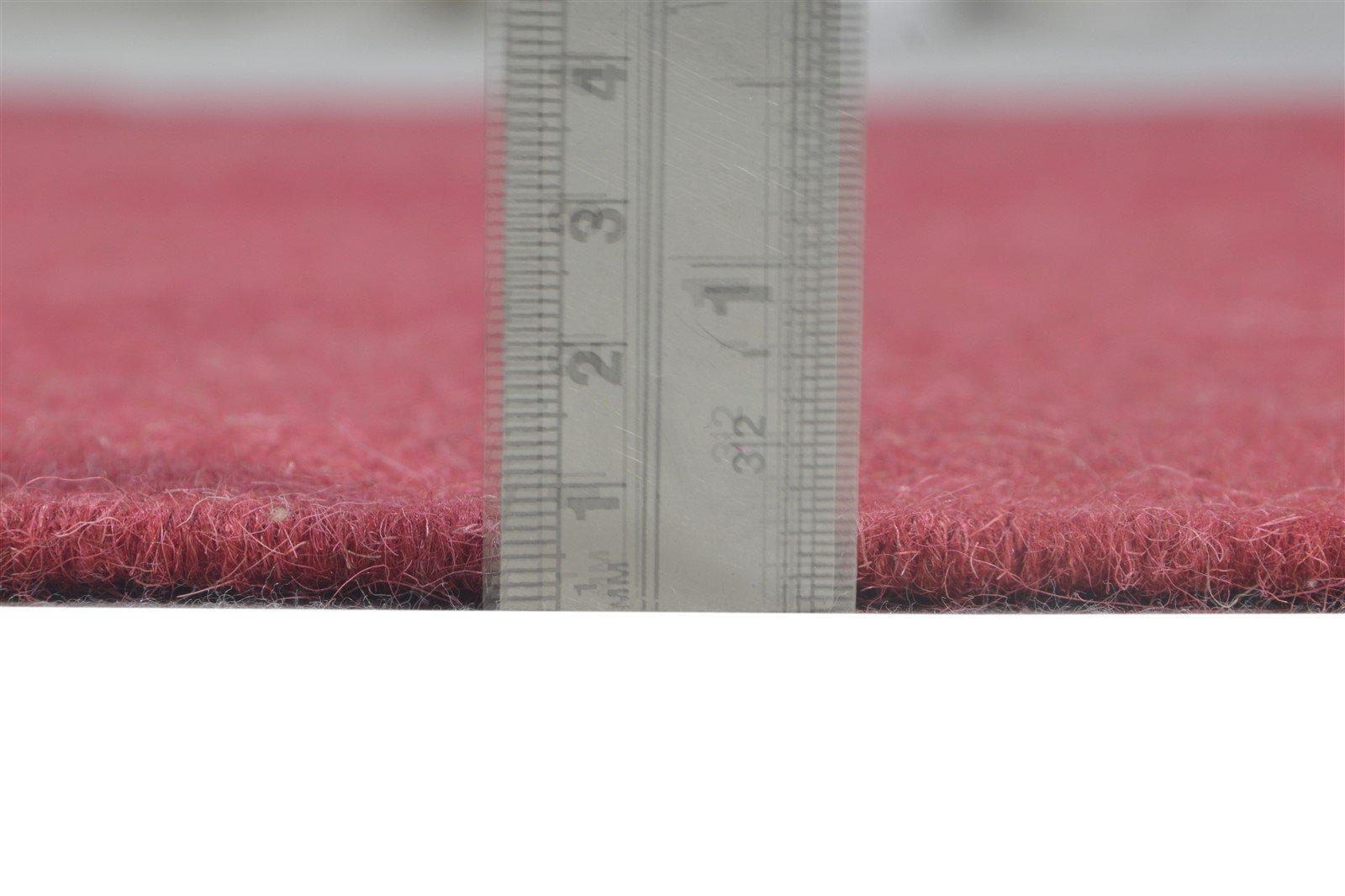 Dhurrie Red Wool Rug 4' X 7' Modern Scandinavian Solid Room Size Carpet 7865166463125