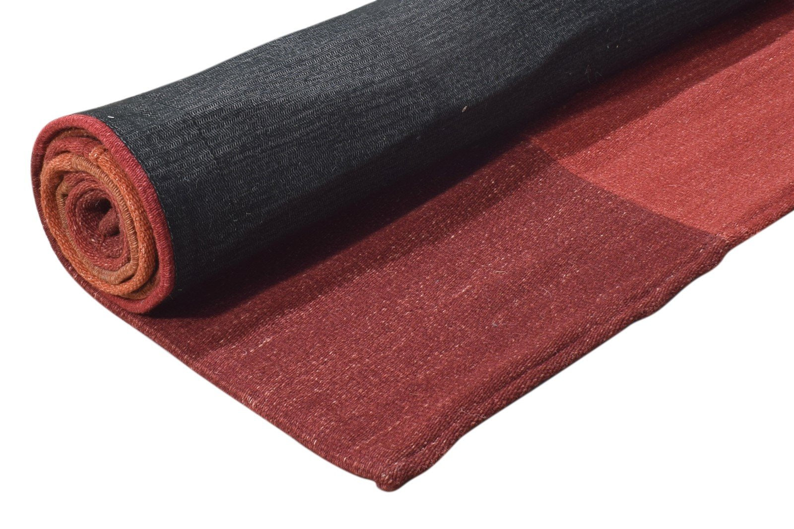 Dhurrie Rust Wool Rug 5' X 8' Modern Bohemian Geometric Room Size Carpet 7865165545621