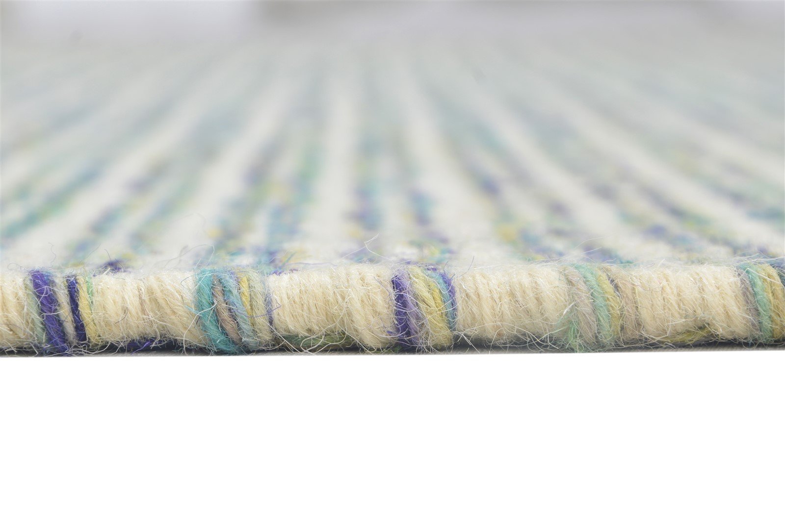 Dhurrie Silver Wool Rug 5' X 8' Modern Scandinavian Striped Room Size Carpet 7864150720661