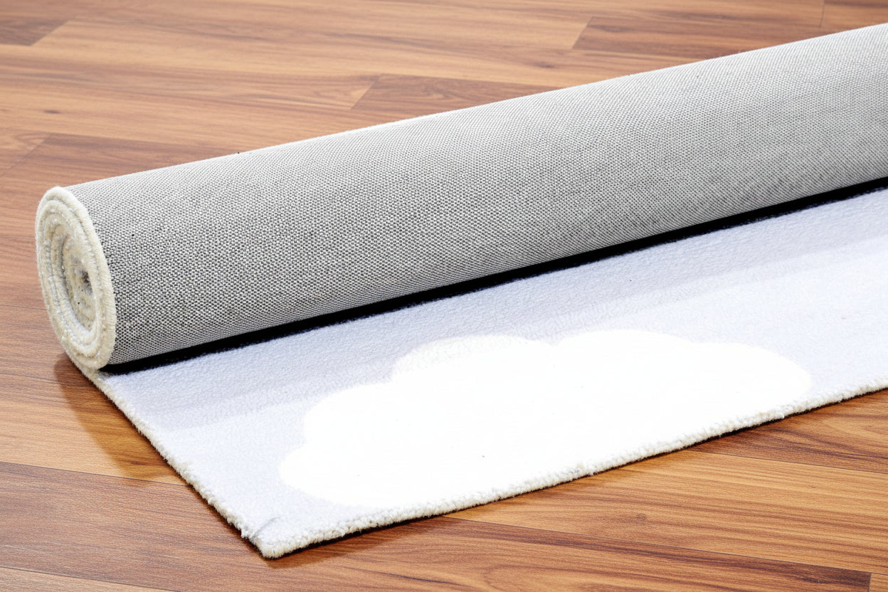 Dreamy Sky Blue & White Cloud Nursery Kids Area Rug for Nursery 9013474754709