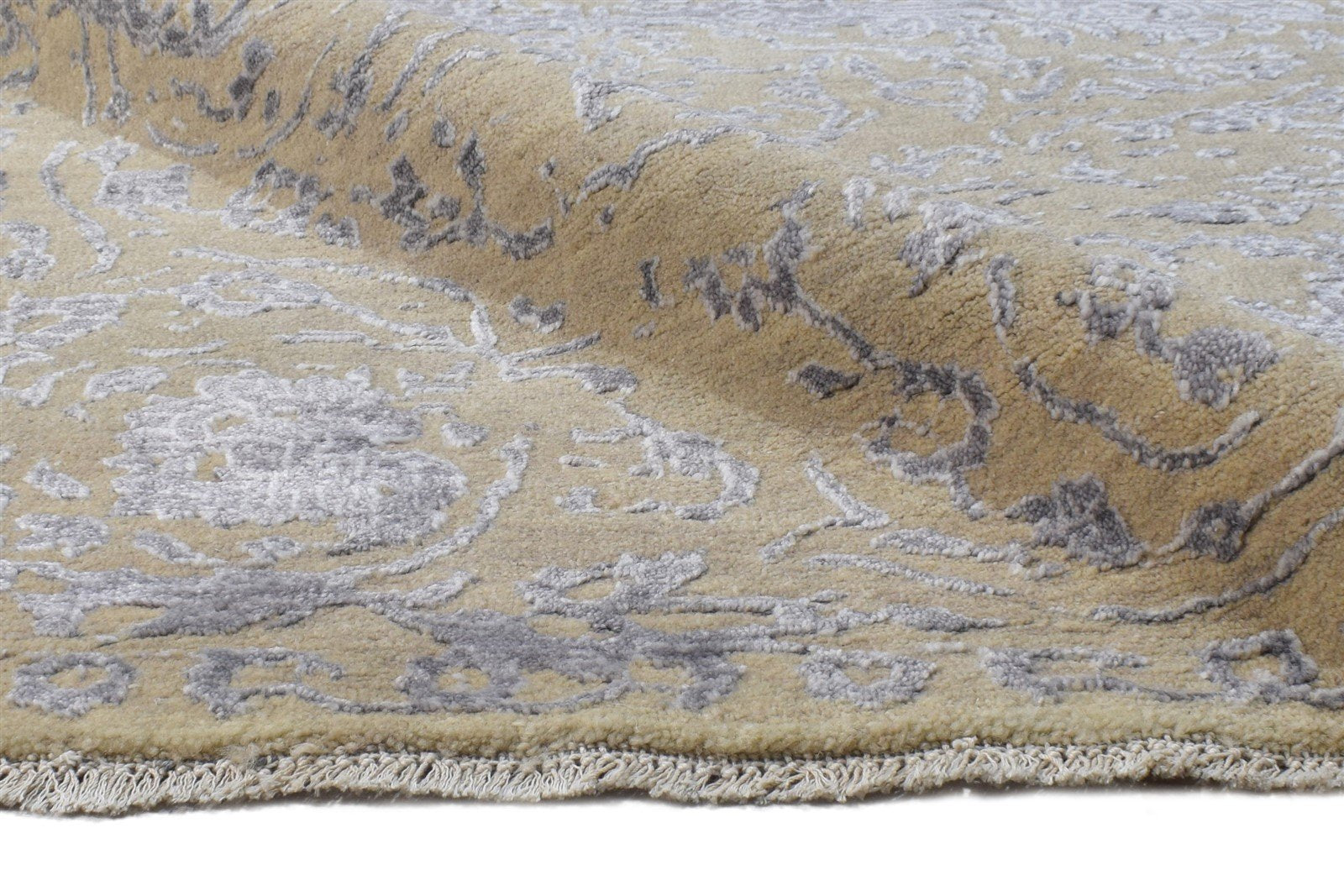 Elonore Sage Wool / Silk Rug 8' X 10' Persien Hand Knotted Kashan Oriental 7864810668181
