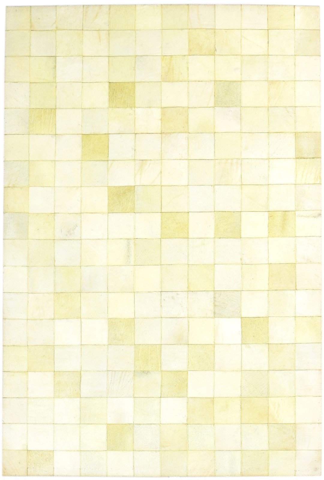 Emmey Leather Handmade Beige Checkerboard Rug | Modern Checkered Patchwork Area Rug 7864583356565