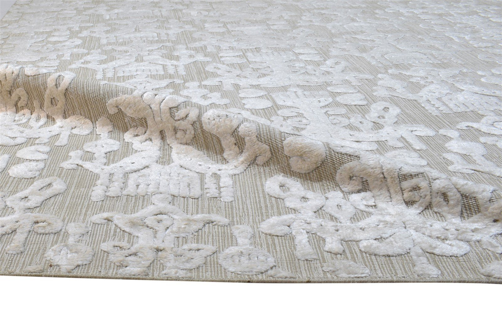 Erminie 6' X 9' Rug Silk Grey Modern Jacquard Loom French Damask 7864229003413