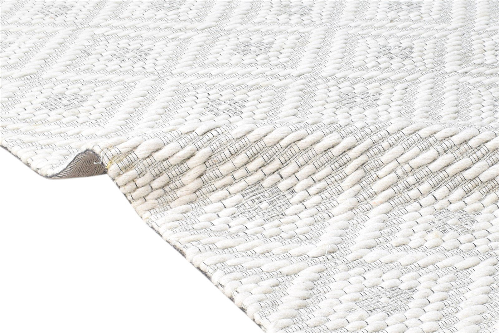 Ertha Cream Wool Rug 5' X 8' Modern Hand Woven Scandinavian Nordic   7864584732821