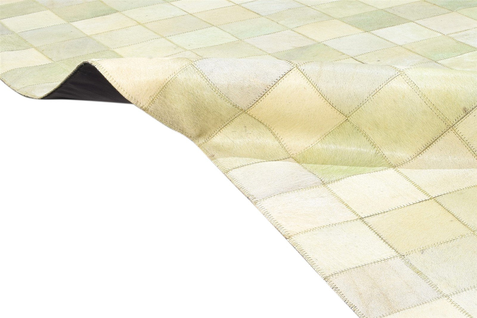 Flatweave Beige Leather Rug 4X6 Modern Scandinavian Geometric Room Size Carpet 7864580636821