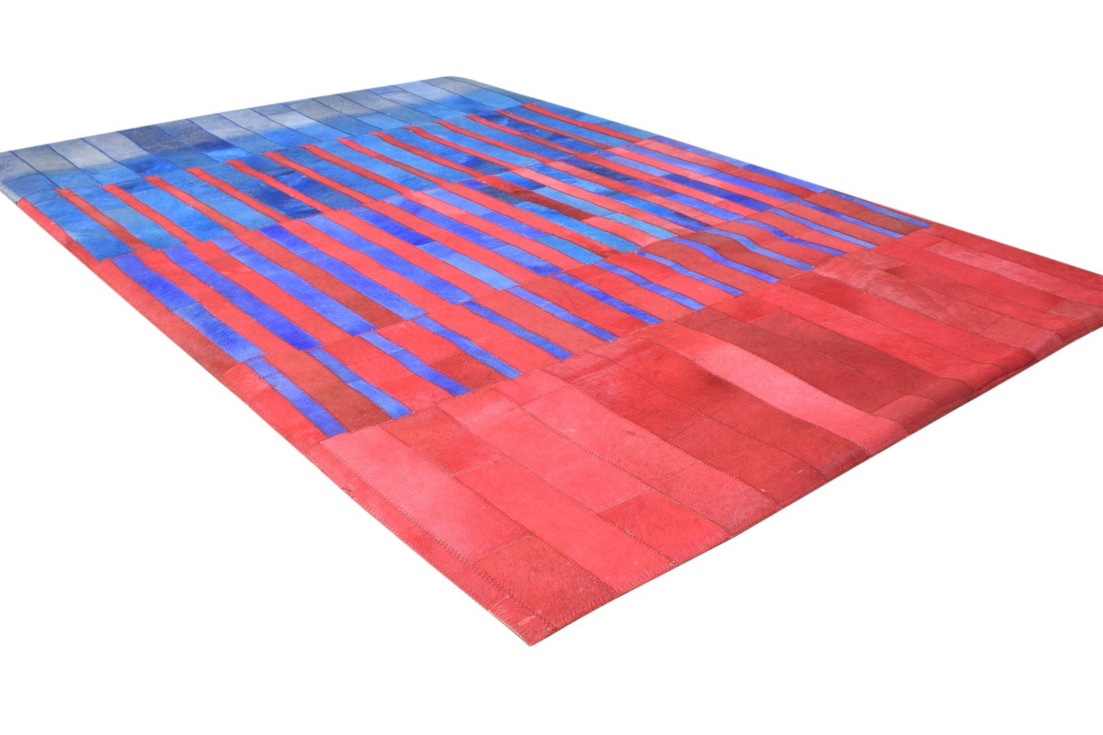 Flatweave Red Leather Rug 4' X 6' Modern Bohemian Abstract Room Size Carpet 7864583094421