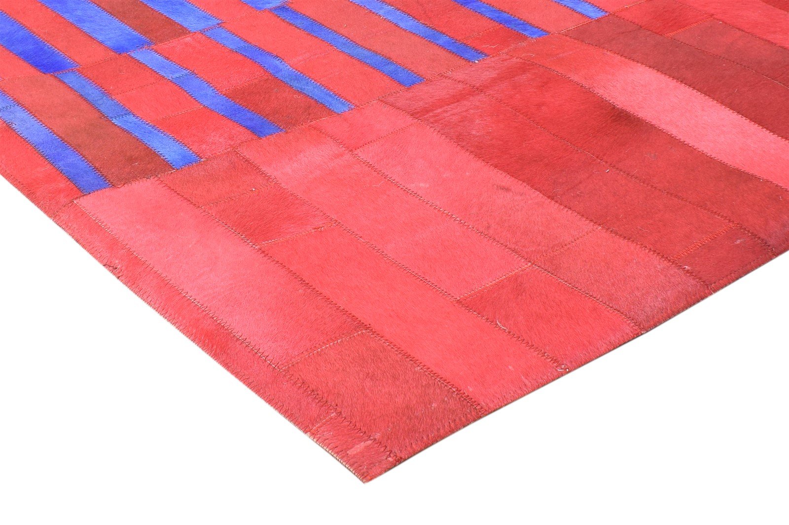 Flatweave Red Leather Rug 4' X 6' Modern Bohemian Abstract Room Size Carpet 7864583094421