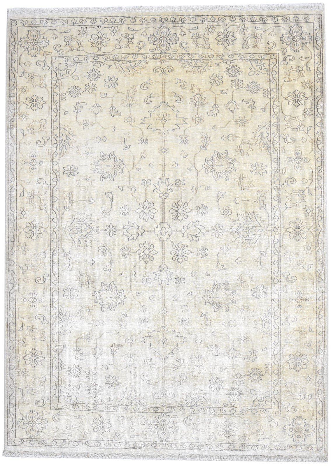 Geralda 6' X 8' Rug Silk Sage Persian Hand Knotted Kashan Oriental   7864801591445