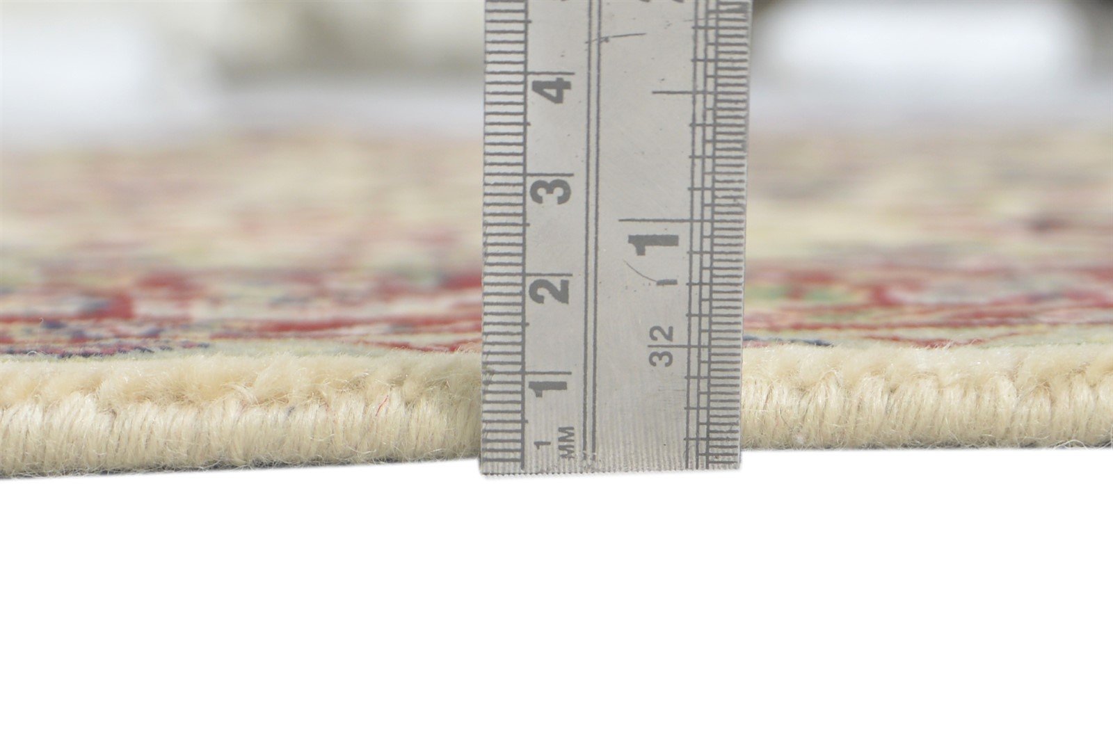 Ginny Wool Beige Rug 5' X 7' Persian Hand Knotted Kashan Oriental   7860693106837