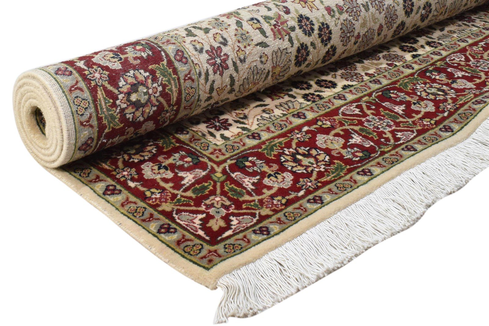 Ginny Wool Beige Rug 5' X 7' Persian Hand Knotted Kashan Oriental   7860693106837