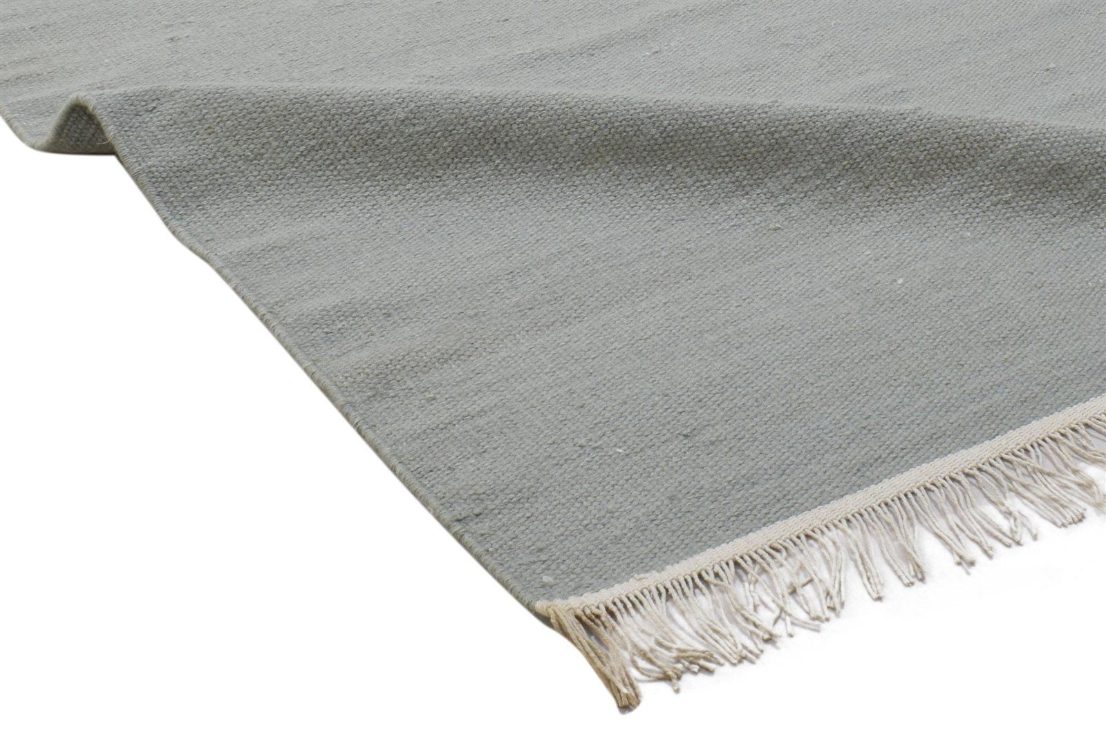 Gisele Grey Wool Rug 3' X 6' Modern Dhurrie Scandinavian Solid 7860703133845