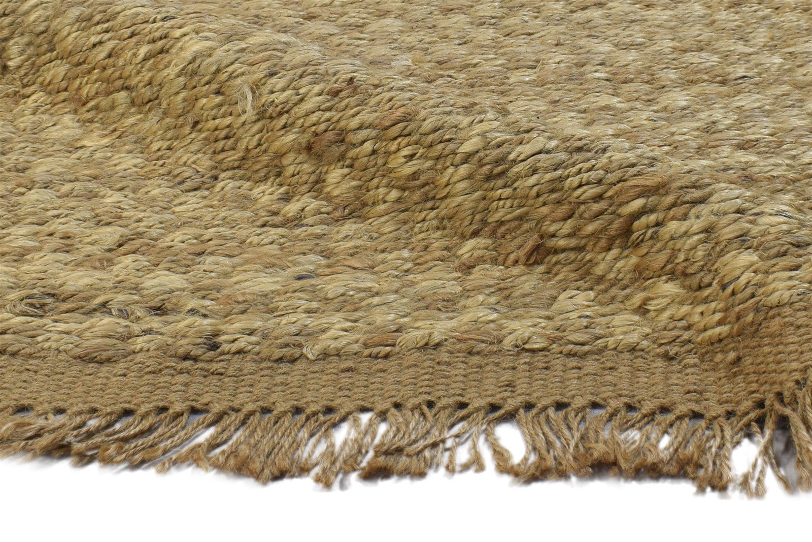 Gold Hemp Rug 2'6 X 4' Modern Hand Knotted Scandinavian Solid Small Carpet 7864502386837