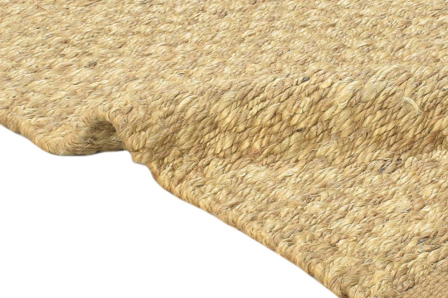 Gold Hemp Rug 2'6 X 4' Modern Hand Knotted Scandinavian Solid Small Carpet 7864502386837