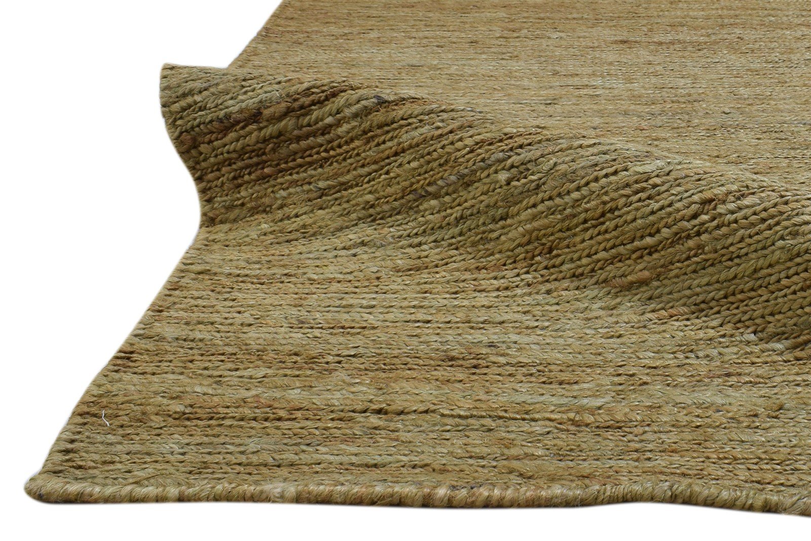 Gold Jute Rug 5' X 8' Modern Hand Knotted Scandinavian Solid Room Size Carpet 7860699136149