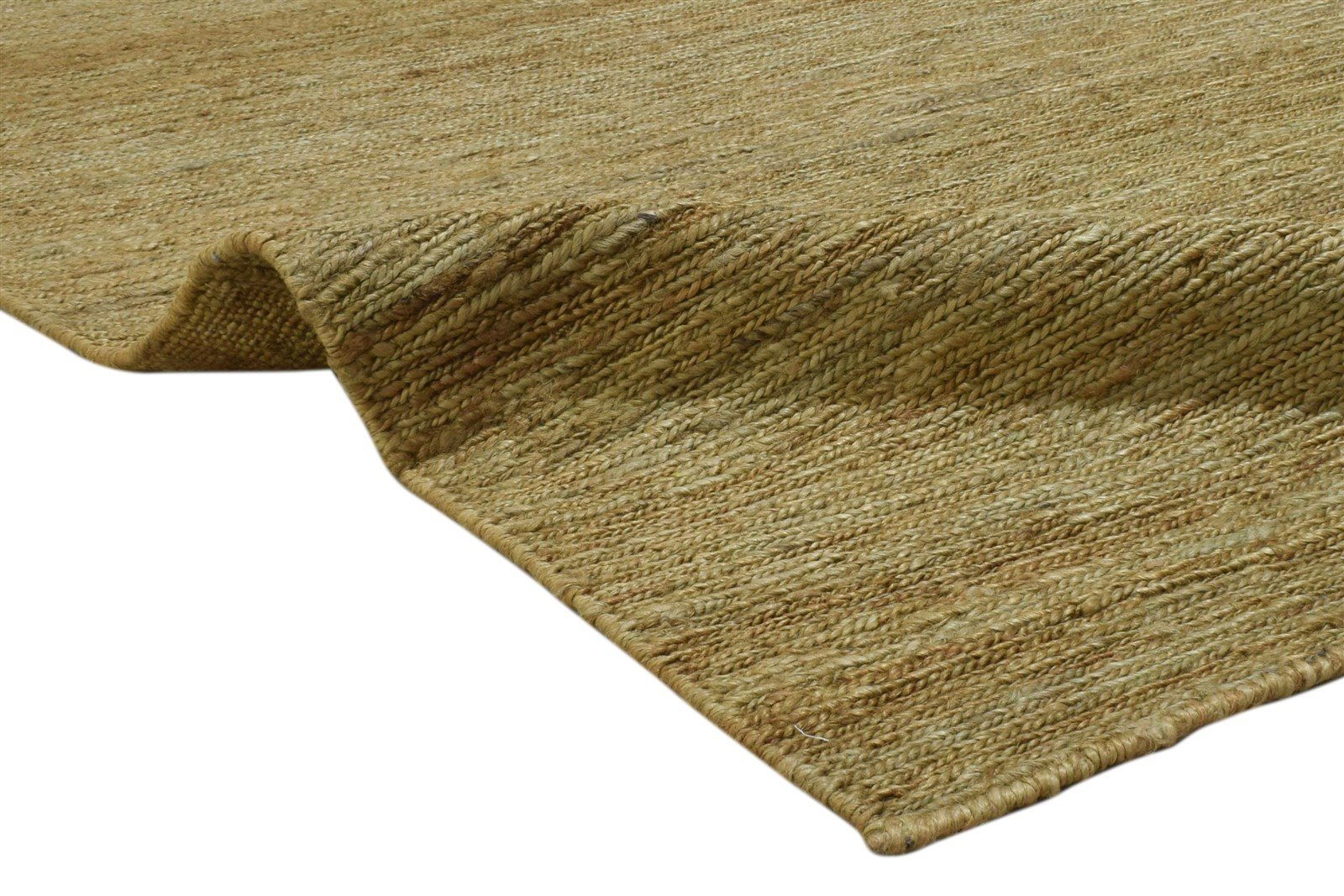 Gold Jute Rug 5' X 8' Modern Hand Knotted Scandinavian Solid Room Size Carpet 7860699136149