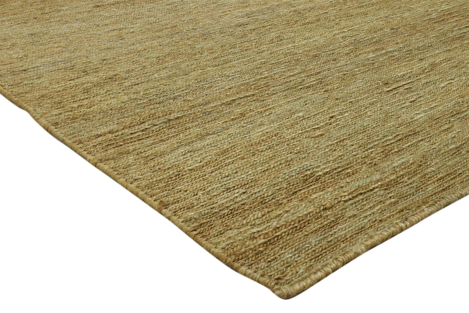 Gold Jute Rug 5' X 8' Modern Hand Knotted Scandinavian Solid Room Size Carpet 7860699136149