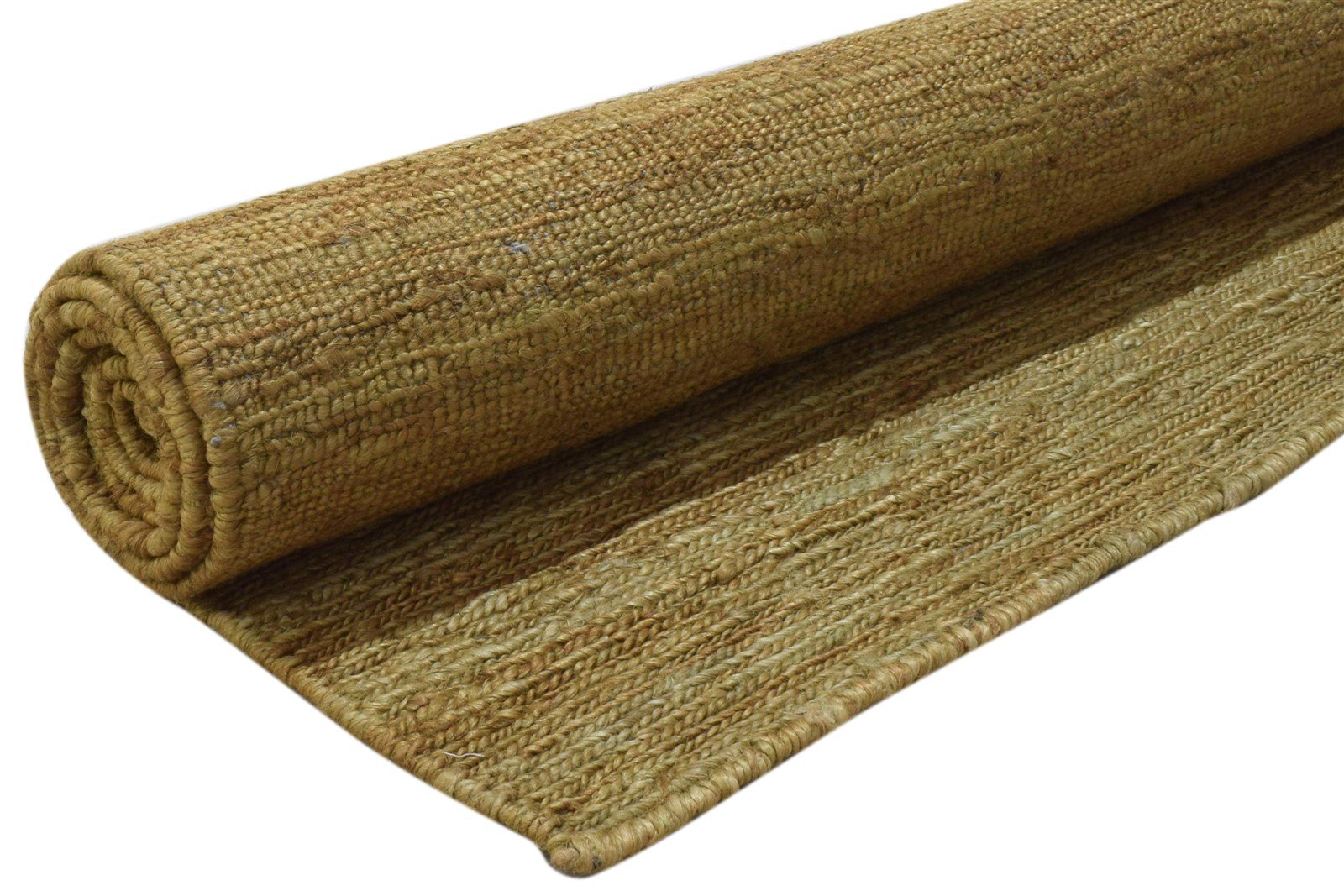 Gold Jute Rug 5' X 8' Modern Hand Knotted Scandinavian Solid Room Size Carpet 7860699136149