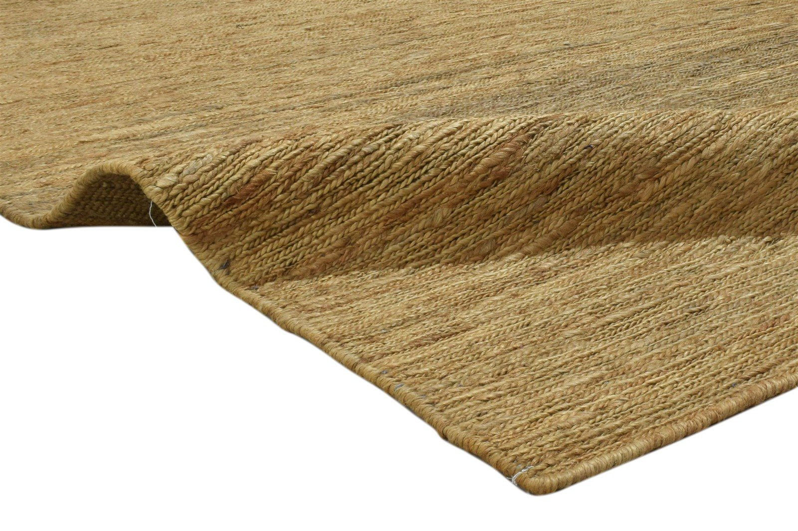 Gold Jute Rug 5' X 8' Modern Hand Knotted Scandinavian Solid Room Size Carpet 7860699365525