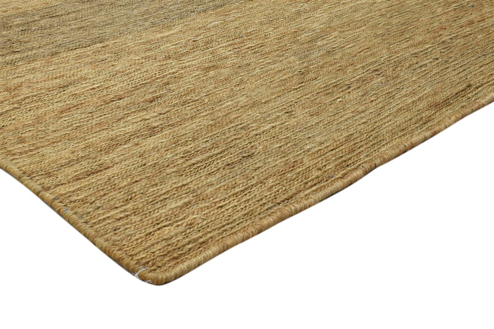 Gold Jute Rug 5' X 8' Modern Hand Knotted Scandinavian Solid Room Size Carpet 7860699365525